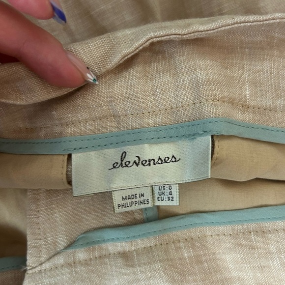 Anthropologie Elevenses High Waist Wide Split Leg
Linen Pants NWT Size 0 - Picture 9 of 13